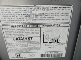 1999 HONDA CR-V LX SILVER 2.0L AT 2WD A17524
